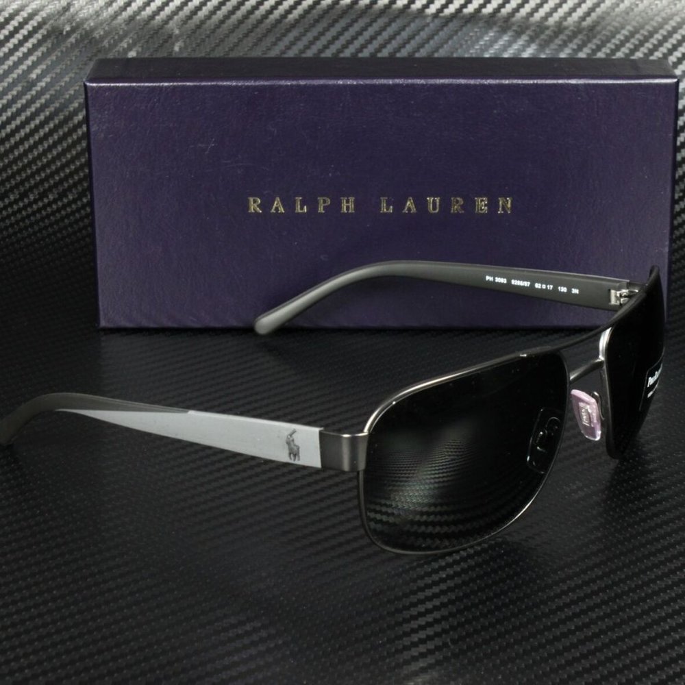 NEW Ralph Lauren Gunmetal Men's Sunglasses w/ box